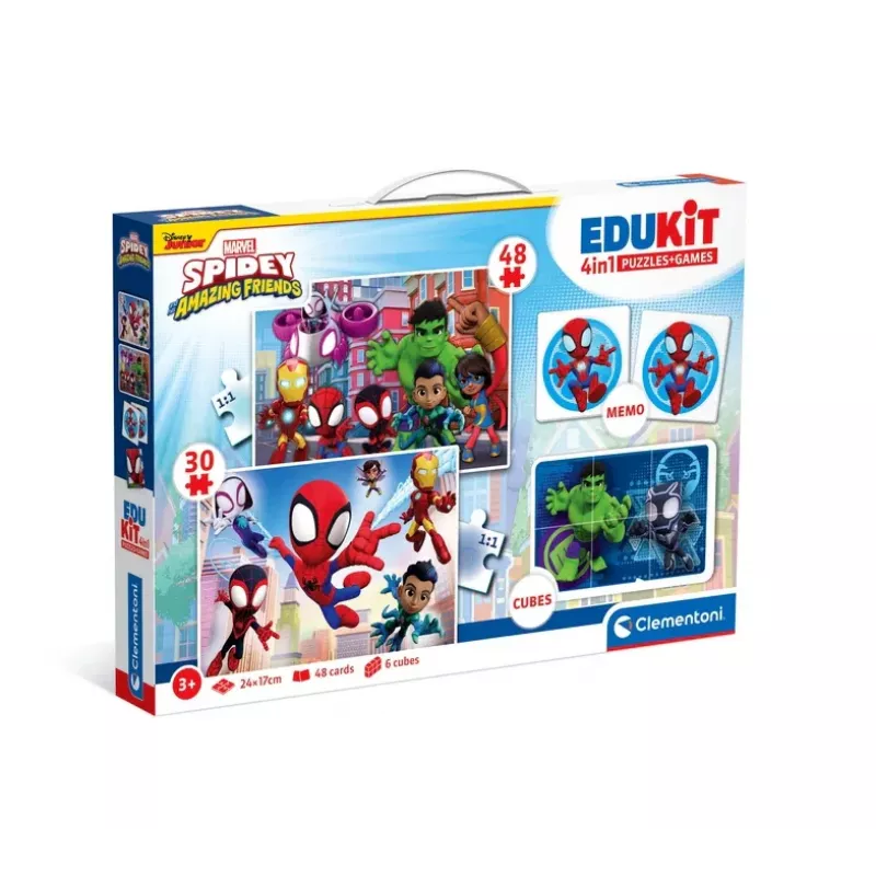 Clementoni Marvel Spidey Lernspiel-Set Puzzle, Memo & Bausteine 18295