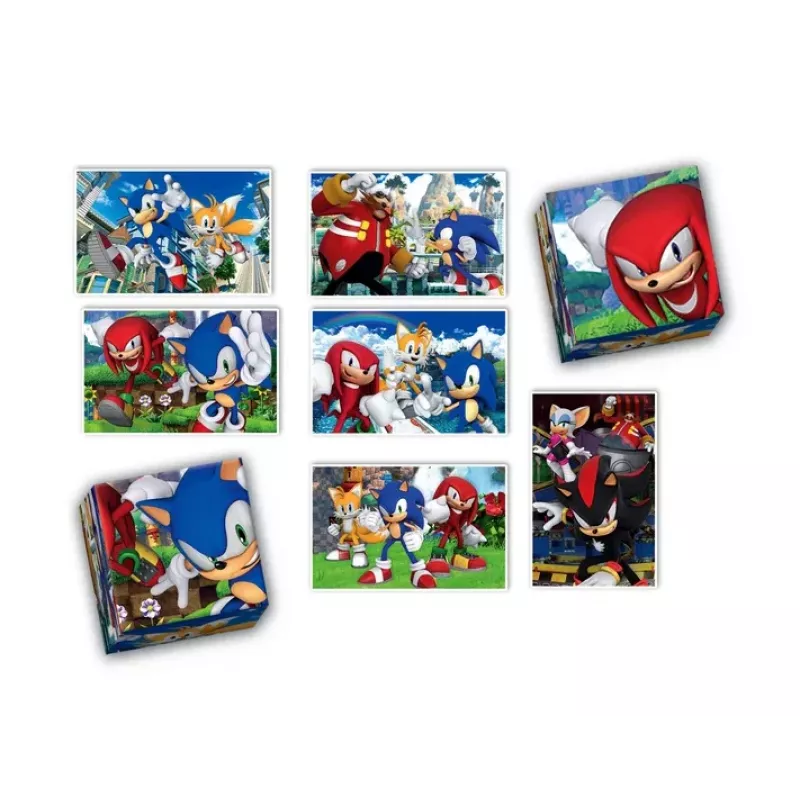 Clementoni Lernspiel-Set Puzzle, Memo & Bauklötze Sonic 28389