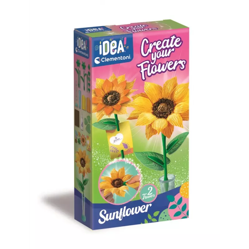 Clementoni Idea Art Creative Kit Mini Flower Factory Sunflower 18347
