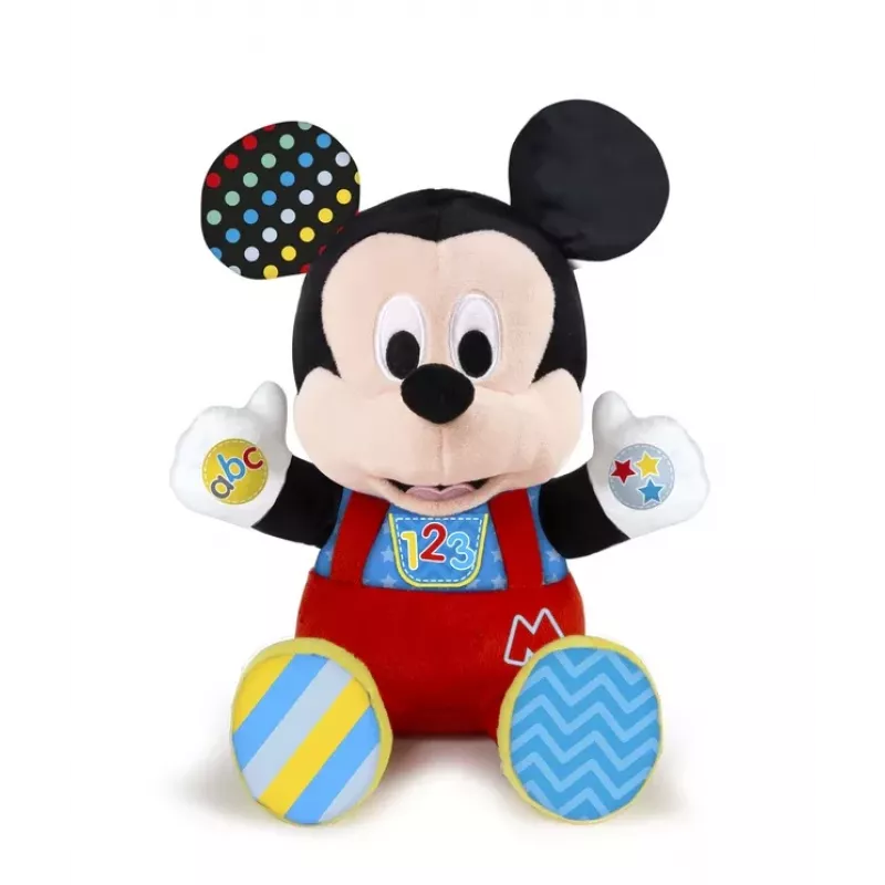 Clementoni Disney Baby Mickey Mouse Interaktives Plüschtier, lehrt und umarmt, polnische Sprache 50131