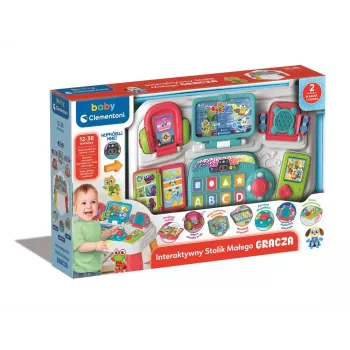 Interaktiver kleiner Gamer-Schreibtisch mit Welpen, Geräuschen und Lichtern, polnische Sprache, Clementoni 50385