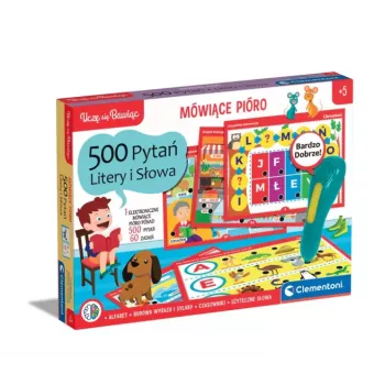 Clementoni Sprechender Stift 500 Fragen Buchstaben und Wörter Spielend Lernen Polnische Sprache 50780