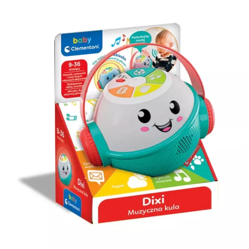 Clementoni DIXI Interaktiver Musikball mit Mikrofon (polnische Sprache) 50800