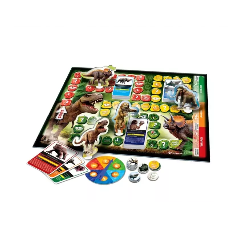 Brettspiel Quiz Dinosaurier & Urzeit Eiszeit-Edition Polnische Sprache Clementoni 50804