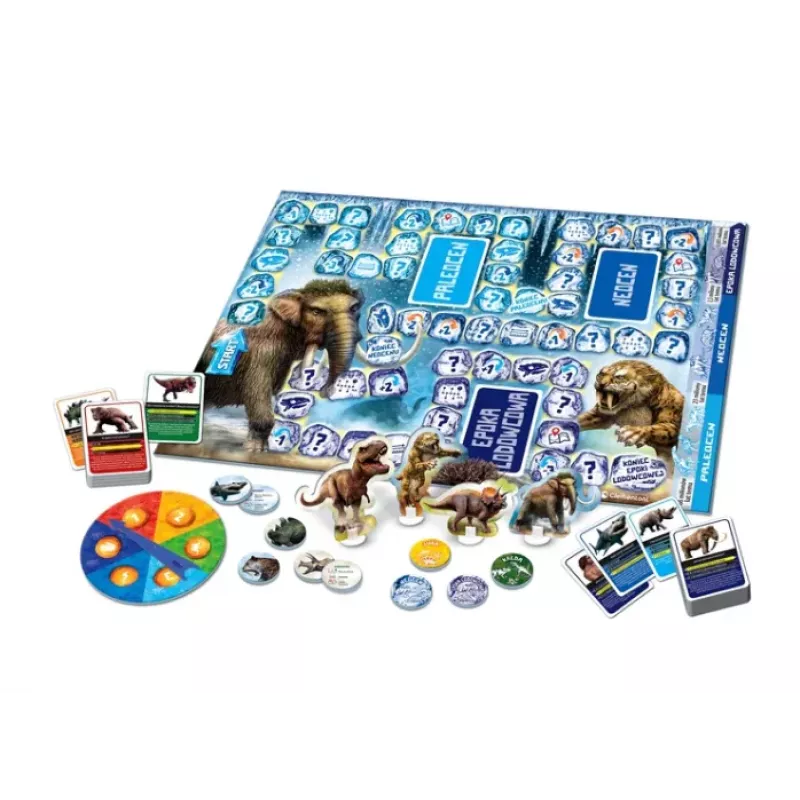 Brettspiel Quiz Dinosaurier & Urzeit Eiszeit-Edition Polnische Sprache Clementoni 50804