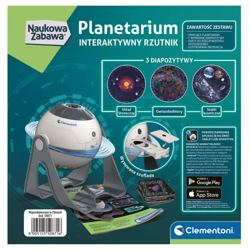Clementoni Interaktiver Planetariumsprojektor Polnische Sprache 50871