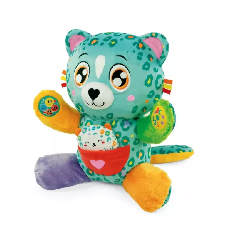 Interaktives Plüschtier Sweet Leopards Fürsorgliche Mama Chita Polnische Sprache Clementoni 50935