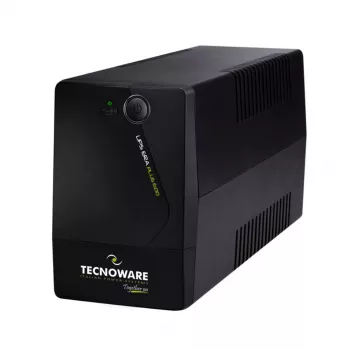 TECNOWARE USV ERA PLUS 600 SCHUKO Line-Interactive 600VA/360W, 12V 7Ah Akku, 2 Schuko-Steckdosen, USB, Schwarz
