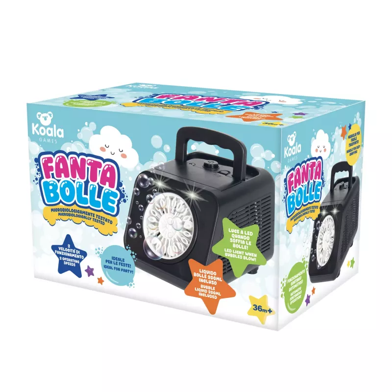 Koala Games G2500 Seifenblasenmaschine - Blau/Grün, batteriebetrieben, hohe Blasenausstoßleistung