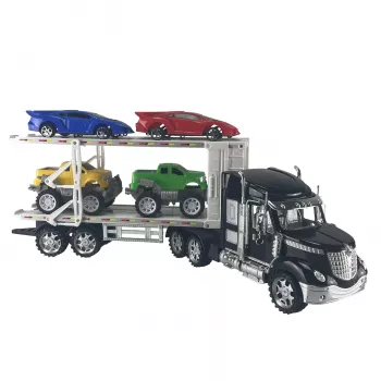 Koala Games G2591 Car Transporter Truck mit 4 Die-Cast Autos