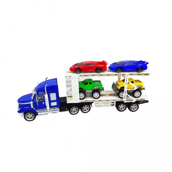 Koala Games G2591 Car Transporter Truck mit 4 Die-Cast Autos
