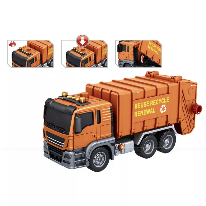 Koala Games G2596 Müllwagen - Reibungsbetriebenes Spielzeugfahrzeug mit Licht und Sound