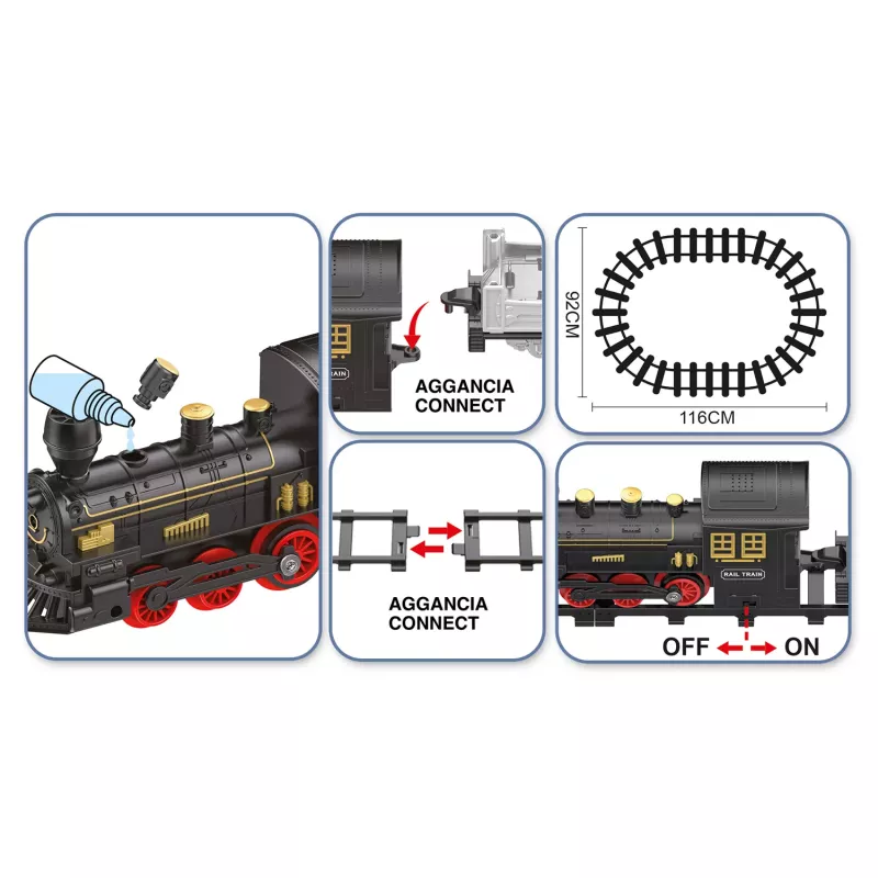 Koala Games G2599 Steam Cargo Train Elektrische Spielzeugeisenbahn