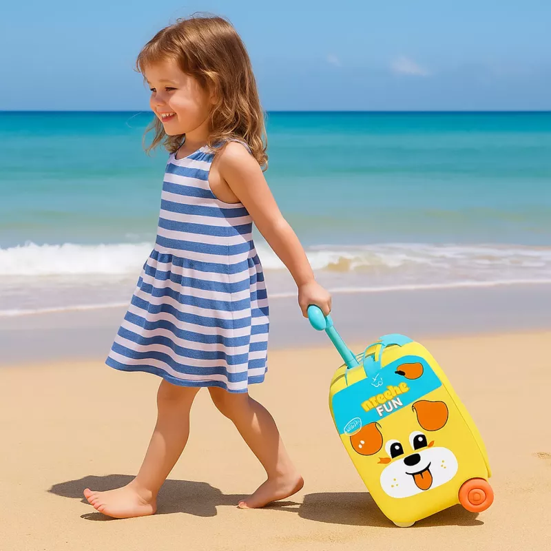 Koala Games G2670 Beach Trolley mit Zubehör - 7-teiliges Sandspielset für Kleinkinder, mehrfarbig