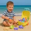 Koala Games G2670 Beach Trolley mit Zubehör - 7-teiliges Sandspielset für Kleinkinder, mehrfarbig