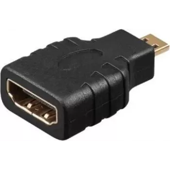 Techly HDMI-Adapter - Micro HDMI (Typ D) Stecker auf HDMI (Typ A) Buchse - 4K 30Hz - Schwarz