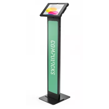 Compulocks iPad 10.9 10th Gen Swell Enclosure Brandable Floor Stand - Schwarz