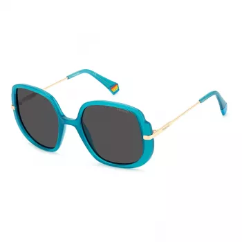 POLAROID PLD6181S5CB Damen eckige Sonnenbrille - Havana Braun, polarisiert, UV400
