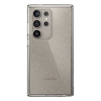 Speck Presidio Lux Glitter Case für Samsung Galaxy S24 Ultra (Clear / Gold Glitter)