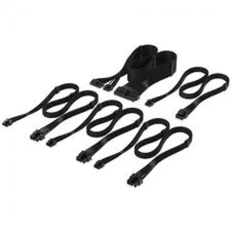 Corsair Premium Sleeved DC Cable Starter Kit für Type-5-Netzteile - Schwarz