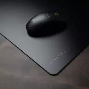 Corsair MM Glass Mouse Pad, matte Glasoberfläche, rutschfeste Unterseite - Schwarz, 40 cm x 50 cm