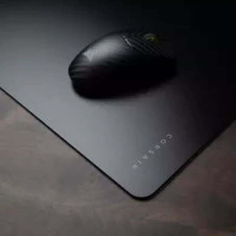Corsair MM Glass Mouse Pad, matte Glasoberfläche, rutschfeste Unterseite - Schwarz, 40 cm x 50 cm