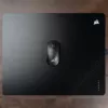 Corsair MM Glass Mouse Pad, matte Glasoberfläche, rutschfeste Unterseite - Schwarz, 40 cm x 50 cm