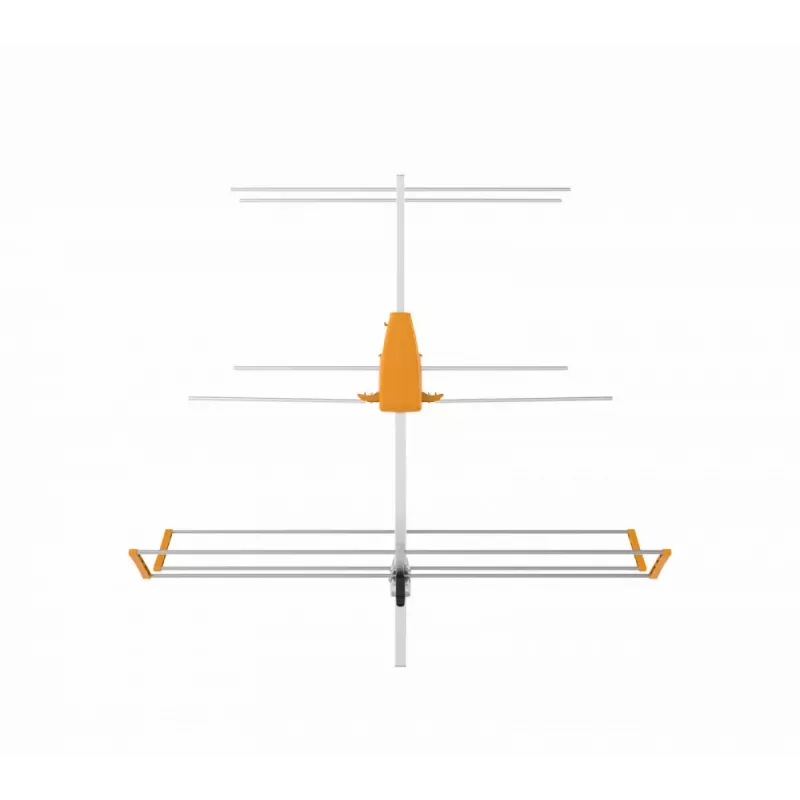 TELEVES Yagi V BIII VHF-Antenne, 5 Elemente, 174-230 MHz, 7,5 dBi, F-Stecker, Außenbereich, Schwarz