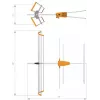 TELEVES Yagi V BIII VHF-Antenne, 5 Elemente, 174-230 MHz, 7,5 dBi, F-Stecker, Außenbereich, Schwarz