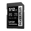 Lexar Professional SILVER PLUS SDXC 512GB Speicherkarte, UHS-I, U3, V30, A2, bis zu 200 MB/s Lesen, 140 MB/s Schreiben