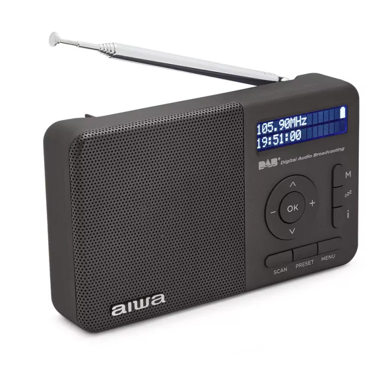 Aiwa RD-40DAB/BK Schwarz DAB+ & FM Tragbares Radio mit Bluetooth