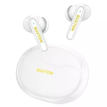 Buxton BTW 7200 White Tuya - In-Ear True Wireless Stereo (TWS) Bluetooth 5.1 Earbuds mit Ladecase, IPX4, Weiß
