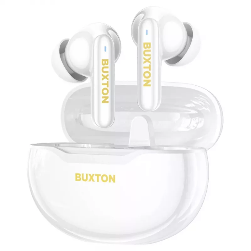 Buxton BTW 7200 White Tuya - In-Ear True Wireless Stereo (TWS) Bluetooth 5.1 Earbuds mit Ladecase, IPX4, Weiß