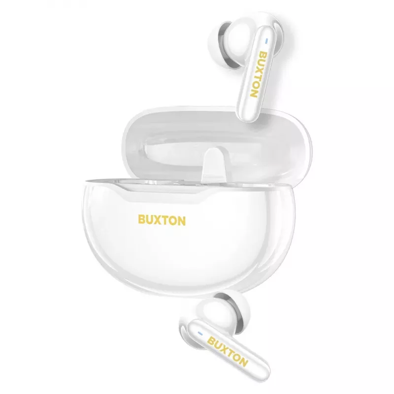 Buxton BTW 7200 White Tuya - In-Ear True Wireless Stereo (TWS) Bluetooth 5.1 Earbuds mit Ladecase, IPX4, Weiß