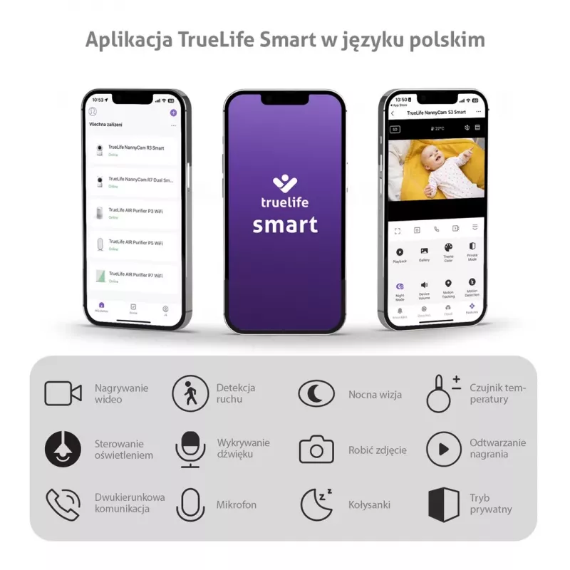 TrueLife NannyCam S3 Smart Babyphone
