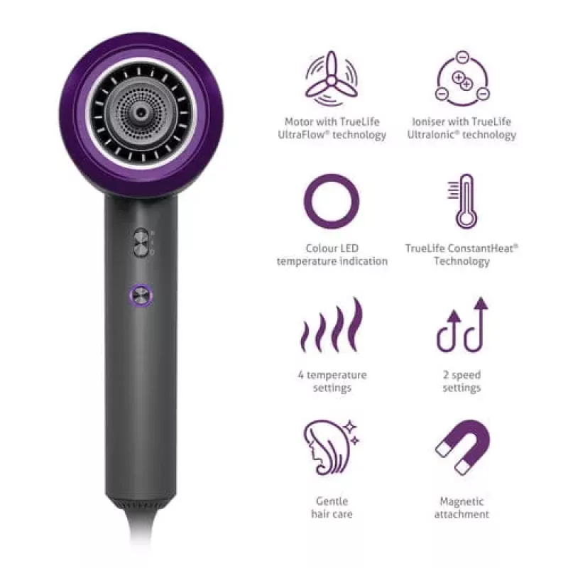 TrueLife HairDryer D3 Haartrockner 1800 W Schwarz