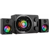 Rampage RMS-G8 25W Tragbarer Bluetooth-Lautsprecher mit RGB-Beleuchtung, TWS, FM-Radio, Schwarz