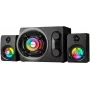 Rampage RMS-G8 25W Tragbarer Bluetooth-Lautsprecher mit RGB-Beleuchtung, TWS, FM-Radio, Schwarz