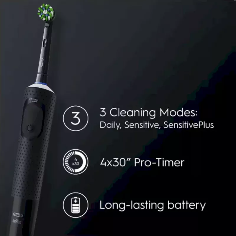 Oral-B Vitality Pro Clean CrossAction Elektrische Zahnbürste, Schwarz