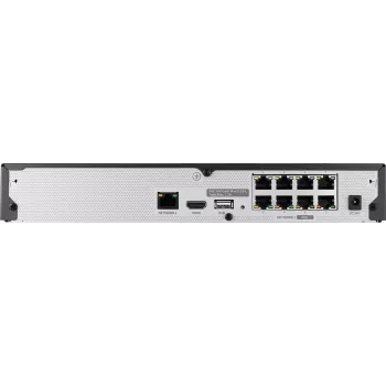 Hanwha Vision Netzwerk-Videorekorder 8 IP-Kanäle H.265 60Mbps ohne HDD HDMI PoE Switch