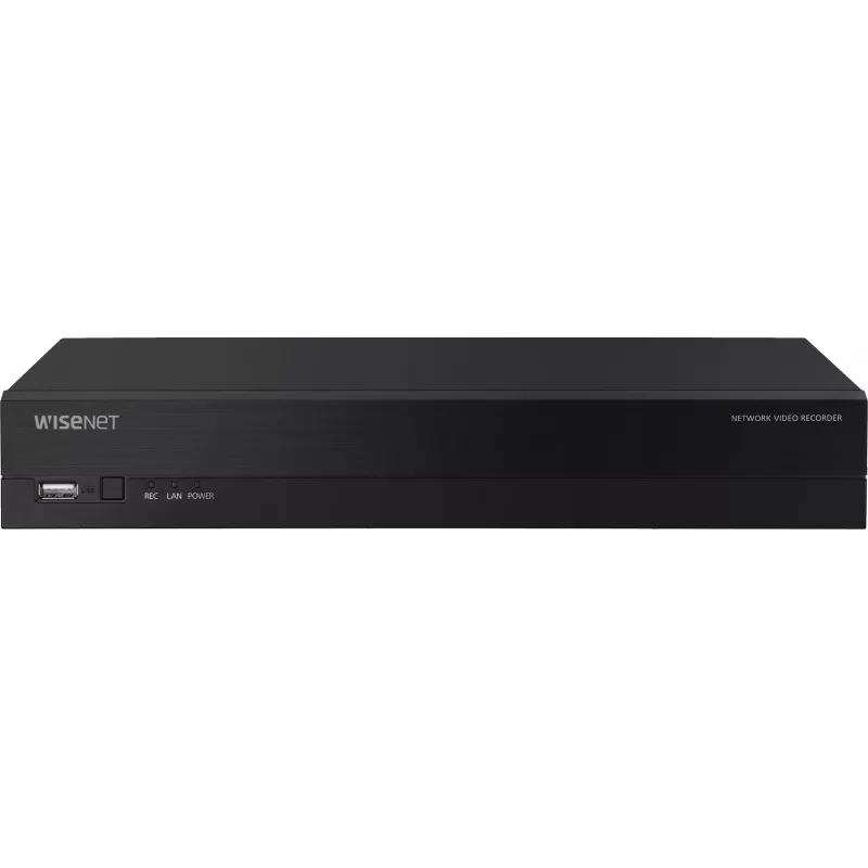 Hanwha Vision Netzwerk-Videorekorder 8 IP-Kanäle H.265 60Mbps ohne HDD HDMI PoE Switch