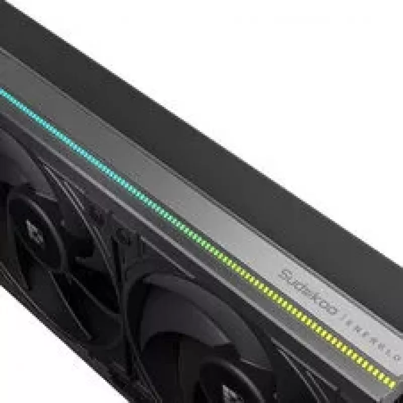 Sudokoo Energlo 360 AiO Flüssigkeits-CPU-Kühler, LCD-Display, ARGB - 360mm, Schwarz