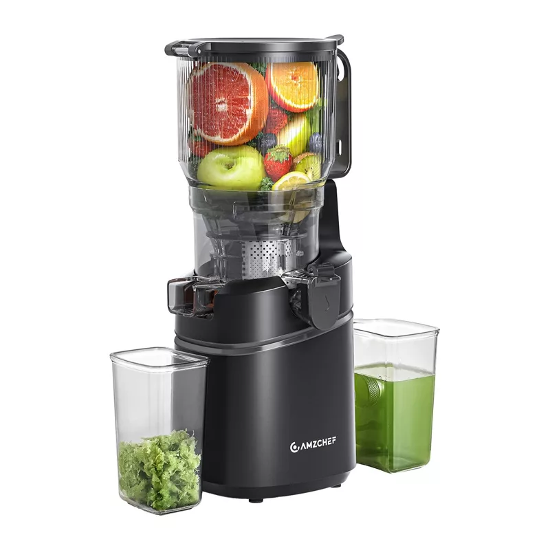 AMZCHEF SJ-036CBK Slow Juicer (Schwarz)