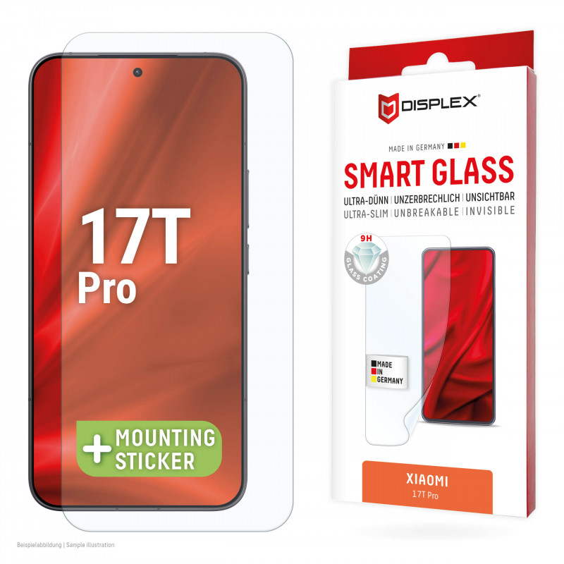 E.V.I. DISPLEX Smart Glass Displayschutz für Xiaomi 13T Pro / 13T – 9H gehärtetes Glas, ultraklar, Easy-On Rahmen