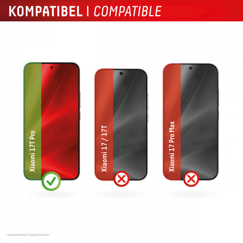 E.V.I. DISPLEX Smart Glass Displayschutz für Xiaomi 13T Pro / 13T – 9H gehärtetes Glas, ultraklar, Easy-On Rahmen