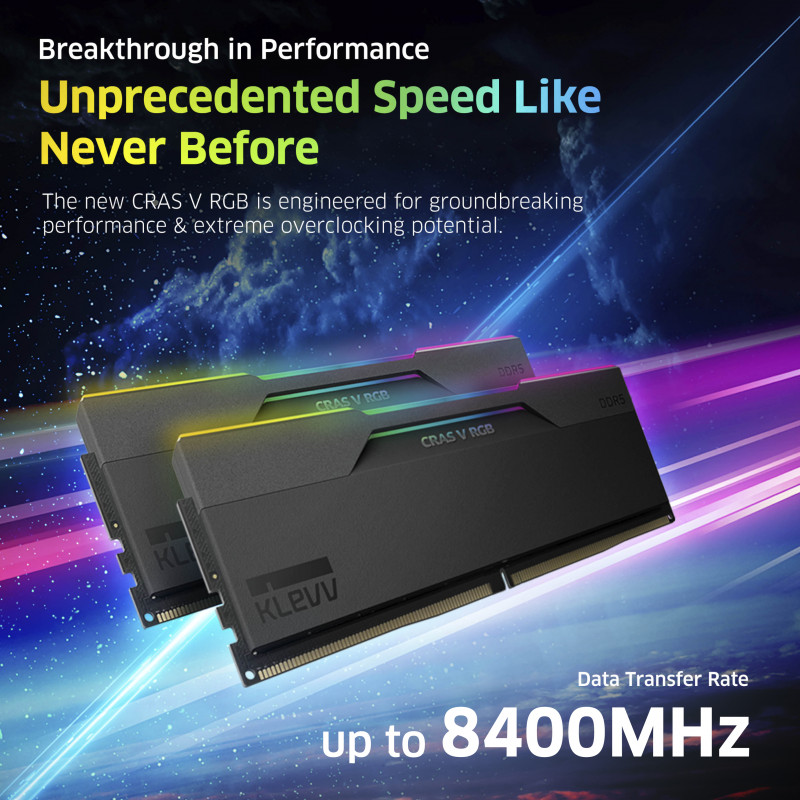 KLEVV CRAS V RGB 32GB (2x16GB) DDR5 6000MHz CL30 Arbeitsspeicher-Kit