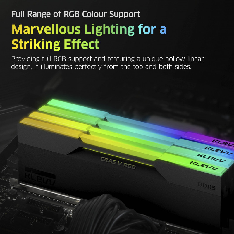 KLEVV CRAS V RGB 32GB (2x16GB) DDR5 6000MHz CL30 Arbeitsspeicher-Kit