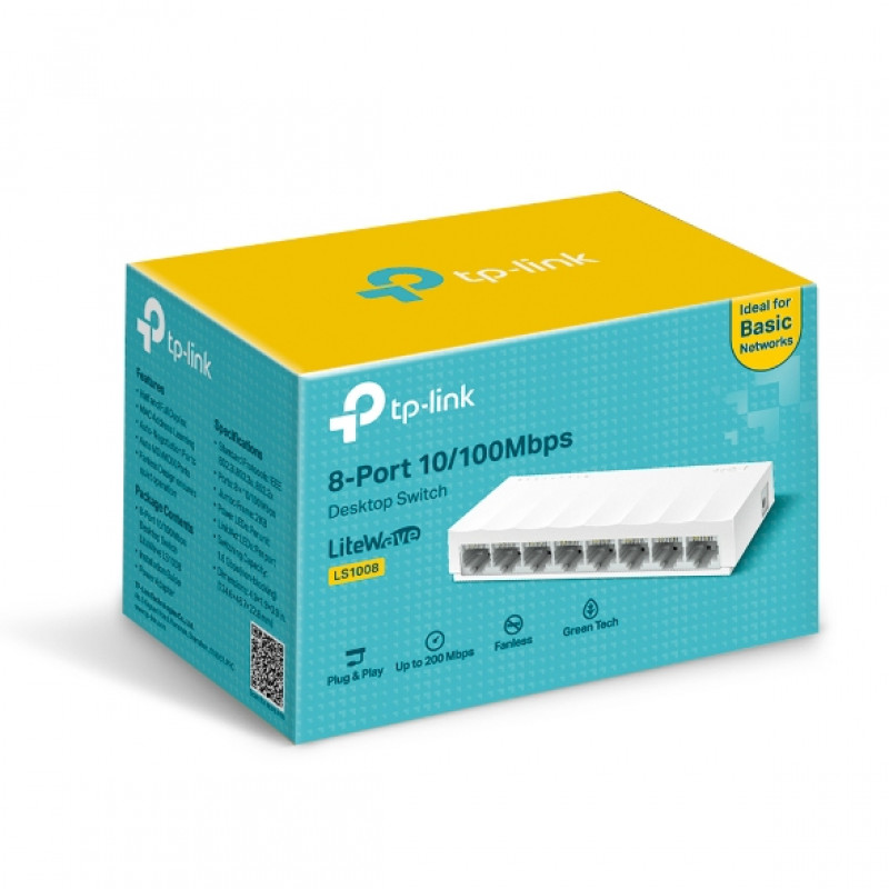 TP-Link TL-LS1008 8-Port 10/100Mbps Desktop-Netzwerk-Switch