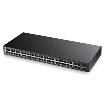 ZyXEL GS1920-48 48-Port Gigabit Smart Managed Switch mit 4 SFP-Uplinks und PoE+ (375W)