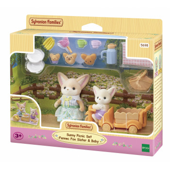 EPOCH Sylvanian Families Sonniges Picknick-Set - Fennekfuchs Schwester & Baby